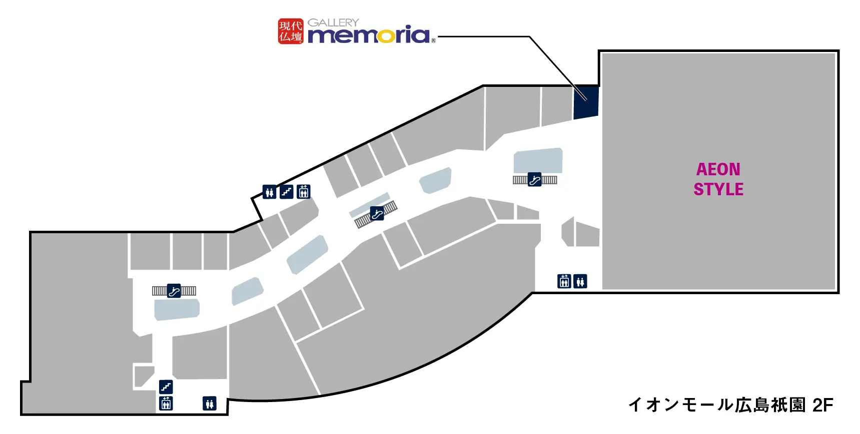 イオンモール広島祇園2Fフロアマップ